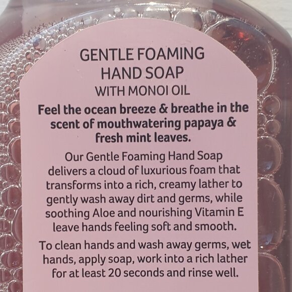 Bath & Body Works Take Me Away Papaya & Mint Gentle Foaming Hand Soap 8.75 FL Oz - Picture 4 of 4